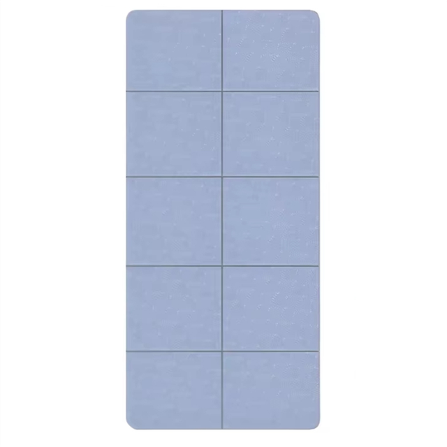 Eco-Friendly TPE Yoga Mat,Foldable,Double-Sided Non-Slip ,Blue