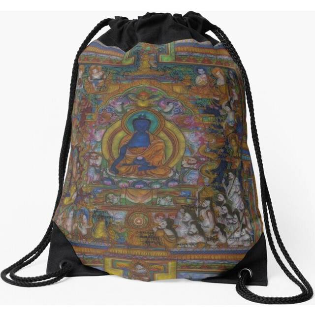 Drawstring Bag Medicine Buddha Sport Gym Shoe Backpack
