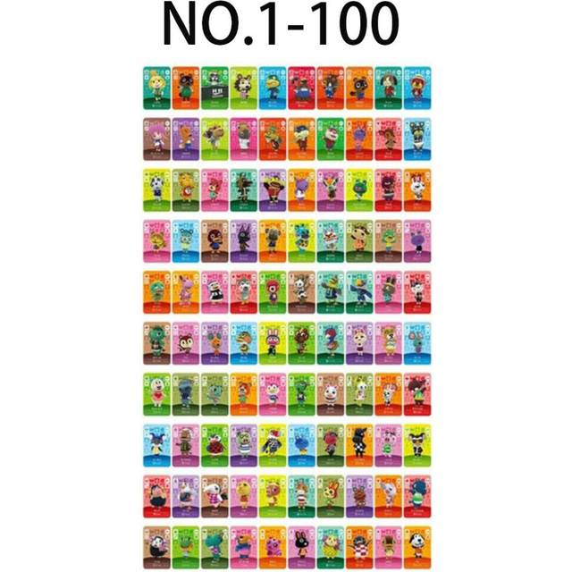 (NO.1-100) Animal Crossing Amiibo Mini NFC TAG Cards NO.1-400 Series