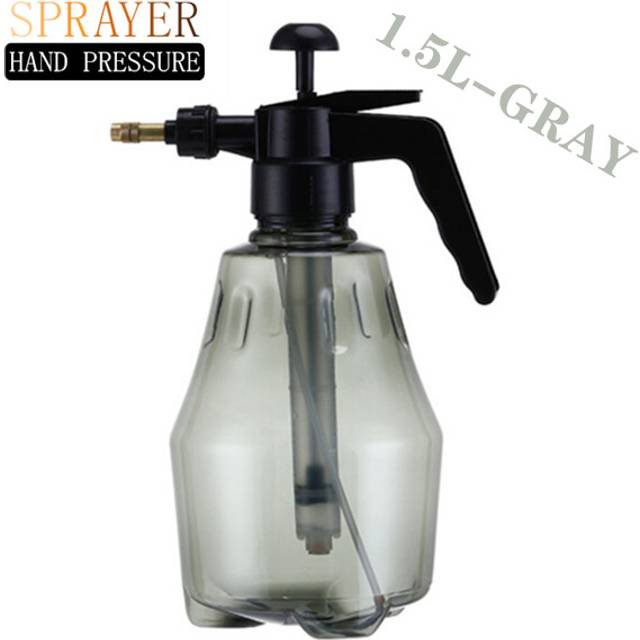 (1-PCS 1.5L Gray) 2-Piece Hand Pressure Water Sprayer Trigger Air Pump Garden Disinfection Sprayers Spray Bottle Car Cleaning Sprayer Watering