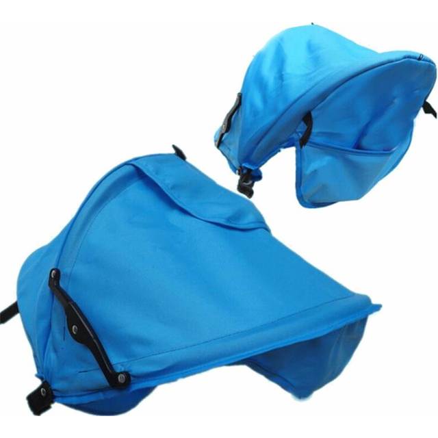 (Blue) 1pc Baby Stroller Sun Tent Pram Canopys Rain Sun Shade Cover Easy Install Sun Cover Folding Baby Carriage Sun Tent