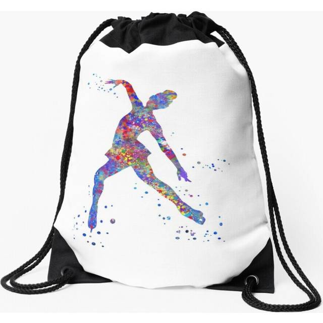 Drawstring Bag Ice skating, ice skating girl Sport Gym Shoe Backpack