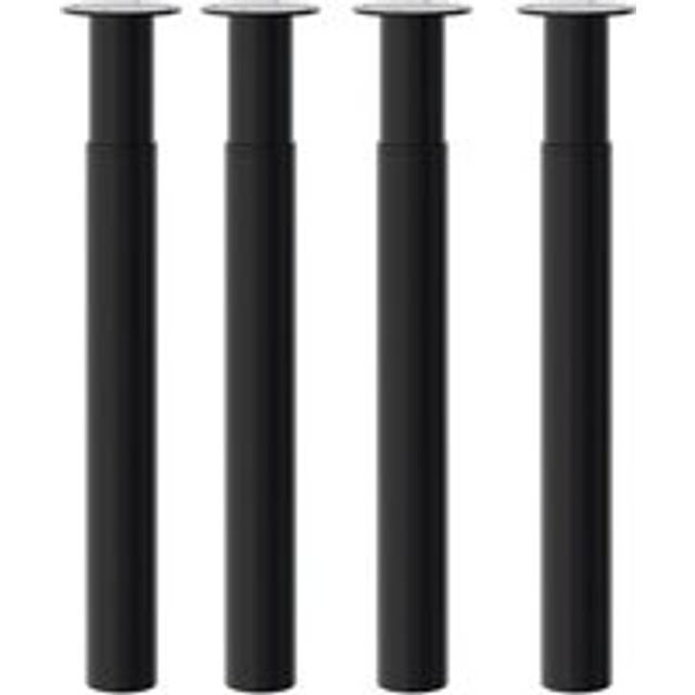 Living and Home 50cm/19.69 inch 4 Pieces Black Round Metal Table Legs Furniture Replacement Legs for Coffee Table, Dressing Table - One Size