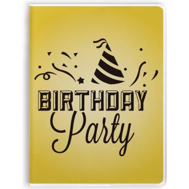 Birthday Outline Felicitations Text Notebook Gum Cover Diary Soft Cover Journal