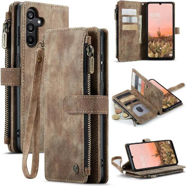 (Brown) Flip Case for Samsung Galaxy A16 5g Drivers License Card Slots Drivers License Card Slots with Card Holder