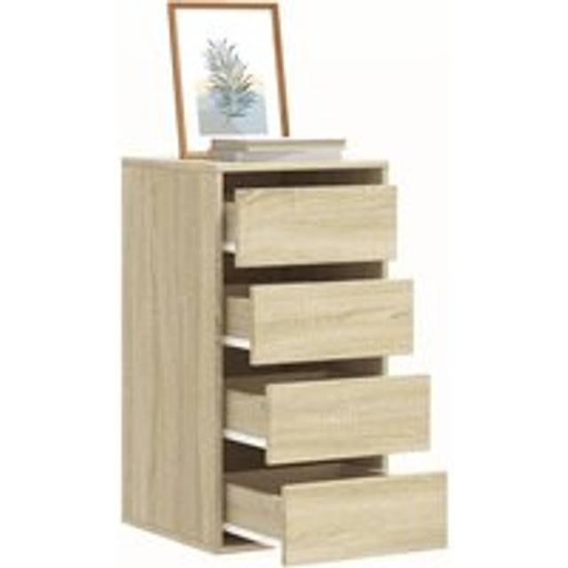 Corner Chest of Drawers Sonoma Oak 40x41x76 cm Engineered Wood - Brown - One Size