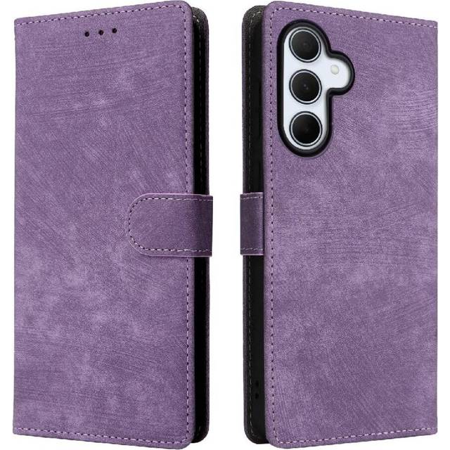 (Purple) Case for Samsung Galaxy A36 5g Rfid Blocking Magnetic Closure Flip Folio Wallet Pu Leather Card Slots Cover