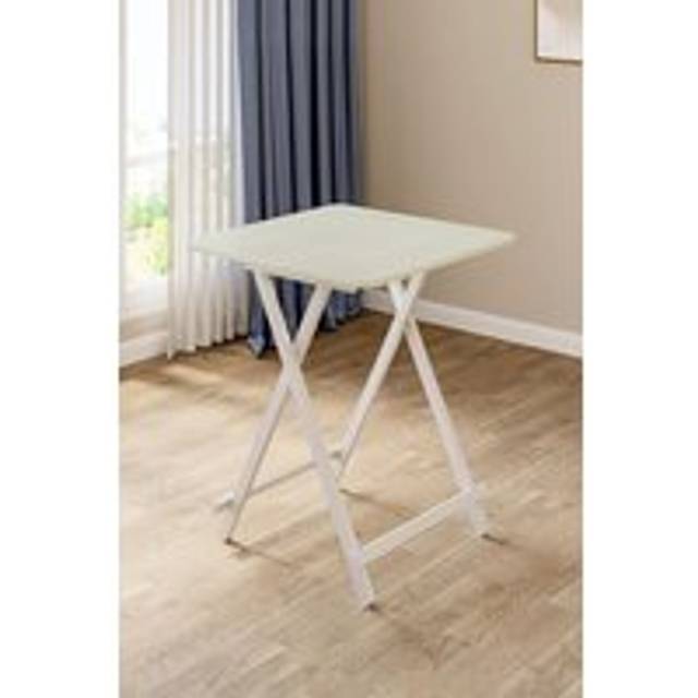Folding Wooden Dining Table 60x60cm - White - One Size