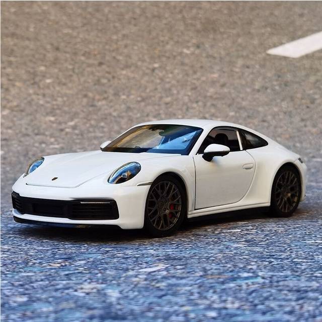 (White) 1:24 Porsche 911 Carrera 4S Coupe Alloy Sports Car Model Diecasts Metal