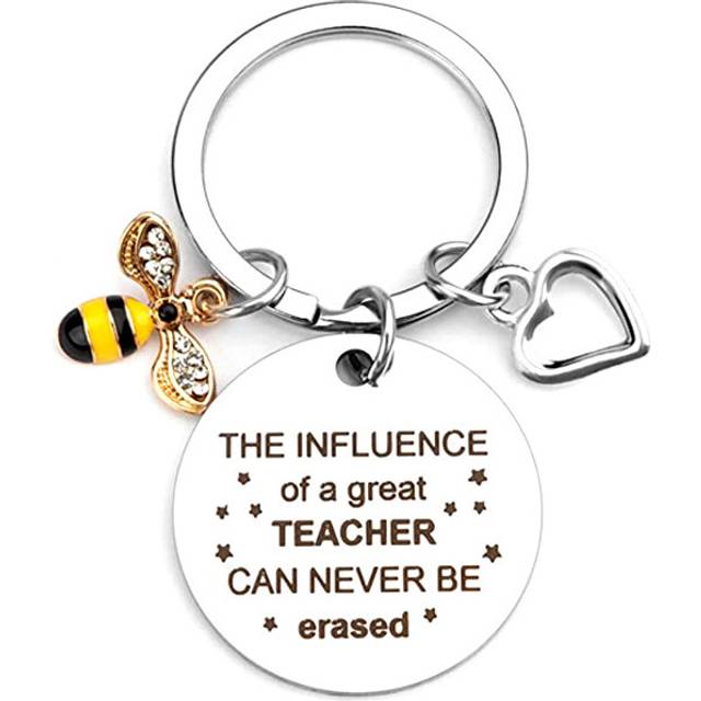 (ML1094) Personalized Stainless Steel Bee Heart Keyring Great For Commemorative Gifts And Celebrations