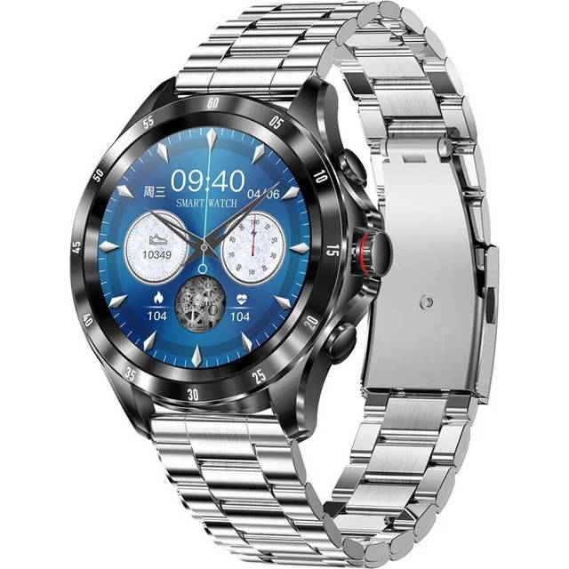 (sliver steel) SENBONO New Men's Smart Watch Max7 Bluetooth Answer Call Man Watch IP68