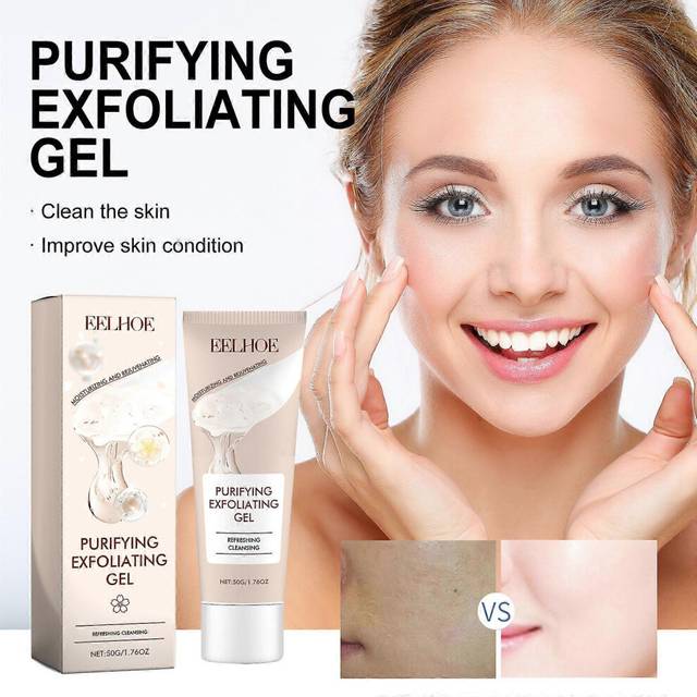 (2 Pcs) Purifying Exfoliating Gel,Bamboo Charcoal Blackhead,Face and Body Exfoliating Scrub Gel, Deep Cleansing Moisturizing Facial Exfoliator