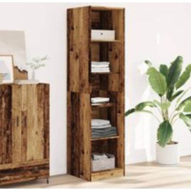 Wardrobe Old Wood 50x50x200 cm Engineered Wood - Brown - One Size