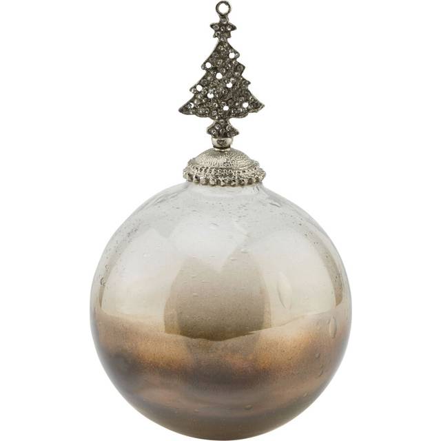 Coffee Ombre Collection Large Tree Bauble - Glass - L9 x W9 x H17 cm