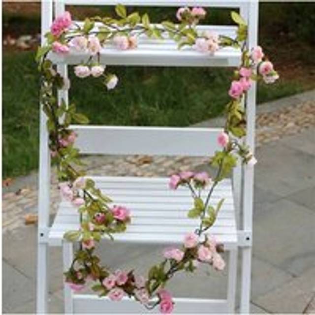 7FT Light Pink Artificial Rose Garland for Wedding Party Home Decor - One Size