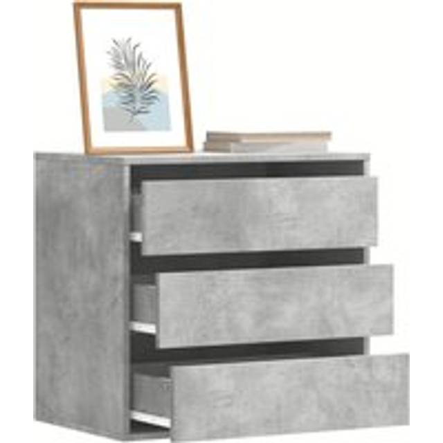 Corner Chest of Drawers Concrete Grey 60x41x58 cm Engineered Wood - One Size