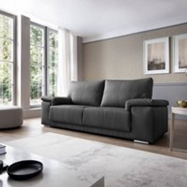 Kansas 3 Seater Black - One Size