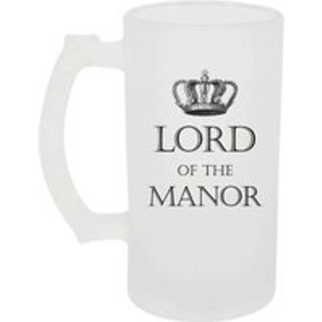 Frosted Beer Stein Tankard Lord Of The Manor Glass - White - One Size