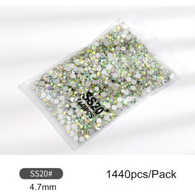 Crystal AB Clear Rhinestone Flat Back Loose Diamante Glass Gems Nail Art Craft