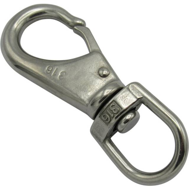 Quick Release Snap Hook with Swivel Eye Size 2 (100MM Stainless Steel)