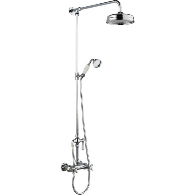 Traditional Exposed Thermostatic Shower Valve & Kit (1 Outlet) - Chrome - Balterley