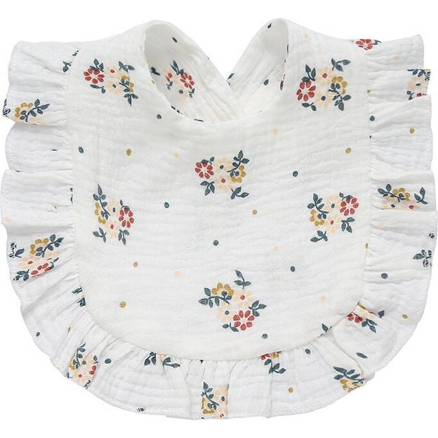 (3, One Size) Newborn Bibs Infant Burp Cloths Baby Stuff Feeding Drool Bandana Saliva Towel Toddler Ruffle Floral Bib Baby Accessories