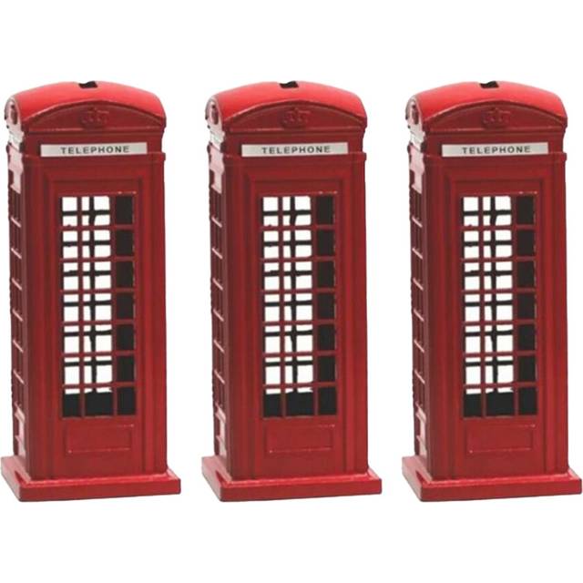 Telephone Booth Piggy Bank Souvenir Great Gift 18cm
