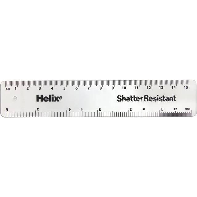 Helix J03050 15cm 6 inch Clear Ruler