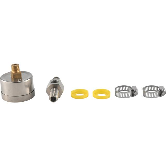 Fuel Pressure Gauge 1/8 NPT(140 Psi) with 3/8 Inch T-Fitting Adapter