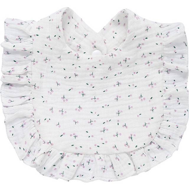 (1, One Size) Newborn Bibs Infant Burp Cloths Baby Stuff Feeding Drool Bandana Saliva Towel Toddler Ruffle Floral Bib Baby Accessories