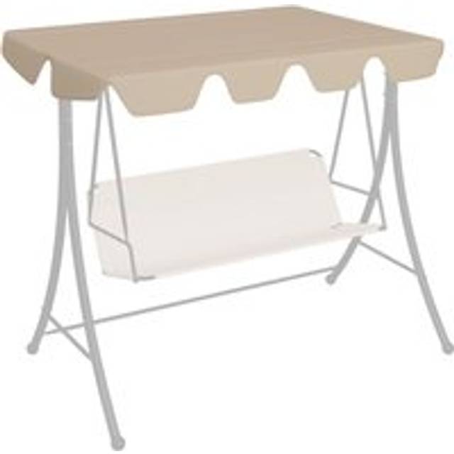 Replacement Canopy for Garden Swing Beige 150/130x105/70 cm - One Size