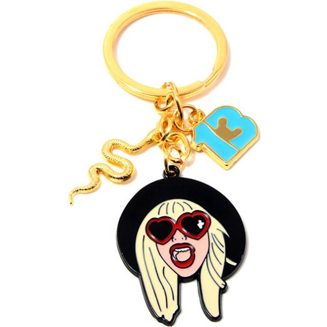 (Style B) Taylor Swift Pattern Key Chain Heart Shape Bag Pendant Decoration Alloy Material