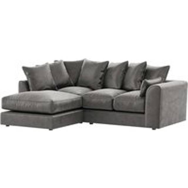 (Cream, Left Hand Corner ) Luxor Jumbo Cord 4 Seater Corner Sofa