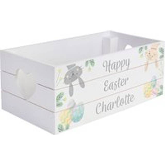 Personalised Easter Egg Hunt Small Wooden Crate, none