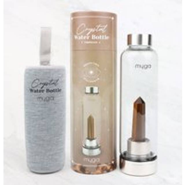 Myga Crystal Water Bottle - Tiger Eye, Brown