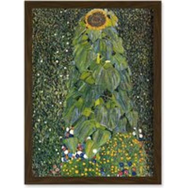 Gustav Klimt The Sunflower 1907 Old Master Painting Artwork Framed Wall Art Print A4 - Brown - One Size