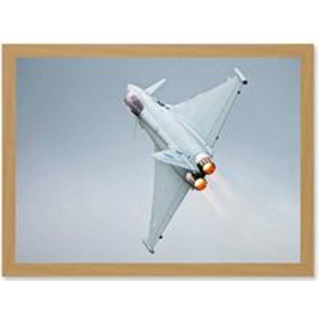 Gronemann Military UK RAF Eurofighter Typhoon Photo Artwork Framed Wall Art Print A4 - Tan - One Size