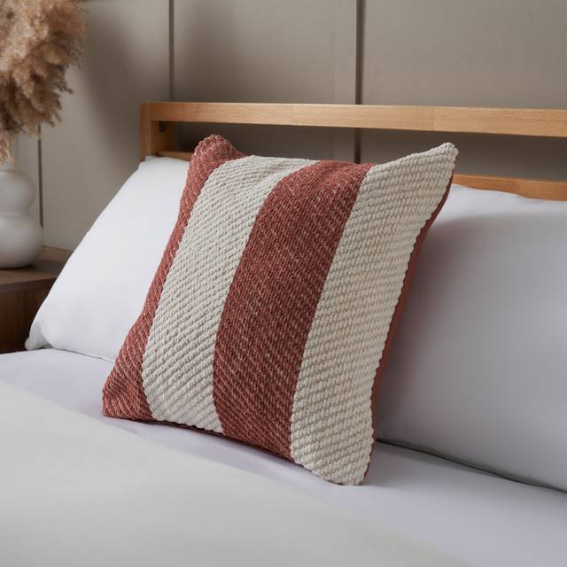 Very Home Herringbone Chenille Cushion - Terracotta