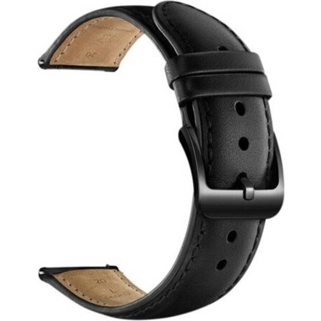 (Standard, 2) Genuine Leather Watch Wristband Strap For Samsung Galaxy 46Mm Sm R800 Black