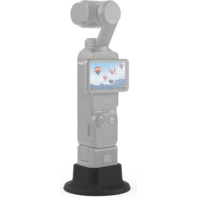 For DJI Osmo Pocket 3 PULUZ Silicone Dock Desktop Charging Base Bracket (Black)