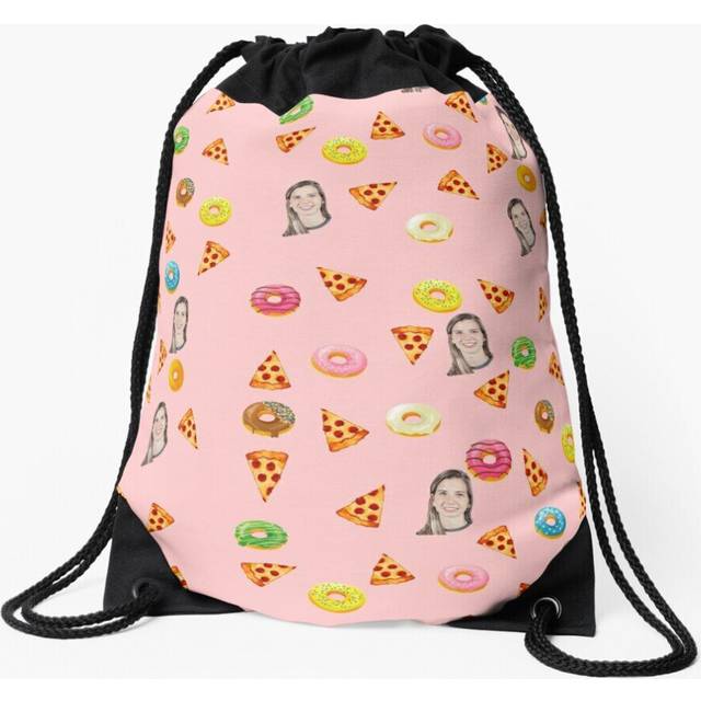 Drawstring Bag PIZZA DONUTS Sport Gym Shoe Backpack