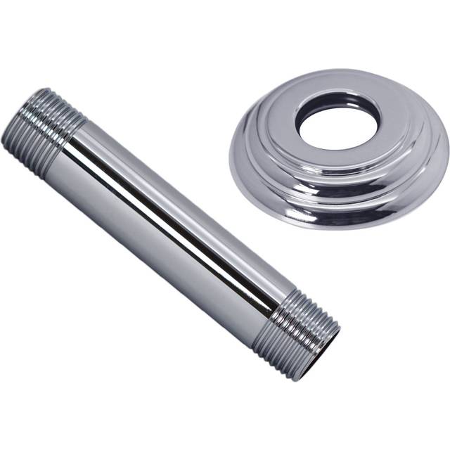 Westbrass 1/2 IPS x 4 Ceiling Mounted Shower Arm with Flange  Polished Chrome  D3604A-26