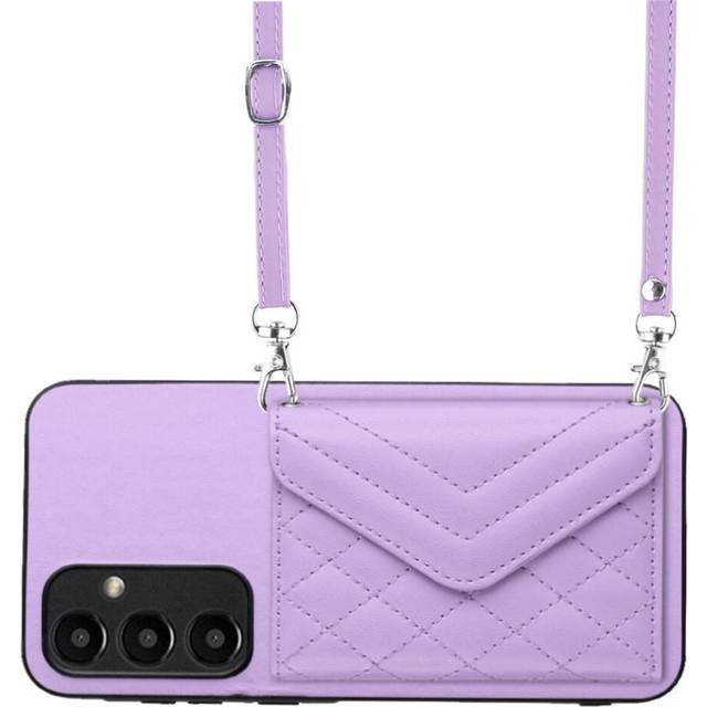 (Purple) Compatible Case for Samsung Galaxy A35 Kickstand Function Accurate Incision Unique High Quality