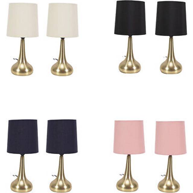 Pair Of Touch Table Lamps Lampshades Bedside Lights Reading Lamps Living Room