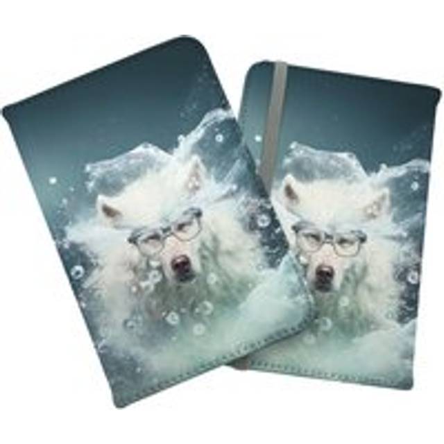 White Wolf With Glasses Splashart Passport Cover - One Size