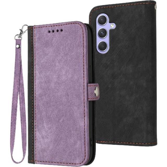 (Purple) Case Compatible with Samsung Galaxy A16 Flip Folio Book Pu Leather Magnetic Closure with Card Slot Stand Kickstand Protective Wallet