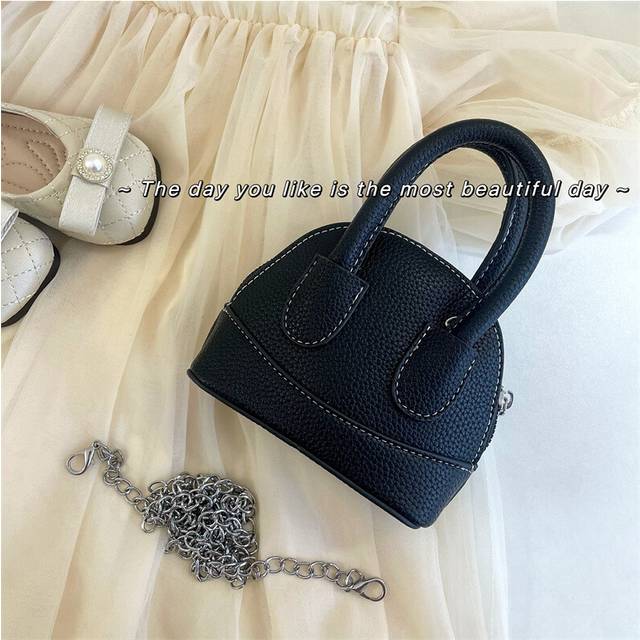 (Black) Adorable Mini Coin Purse For Little Girls Available In Trendy Colors For Stylish Outings