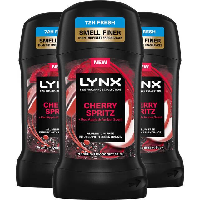 Lynx Deodorant Stick Cherry Spritz with 72Hrs Freshness 50ml, 3 Pack