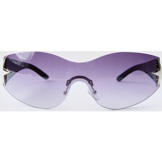 Mens Black Y2K Round Star Sunglasses