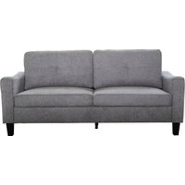 (Grey, 3 Seater) Berkley Linen Fabric Sofa
